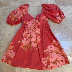 Free People Floral Puff Sleeve Women’s Dress